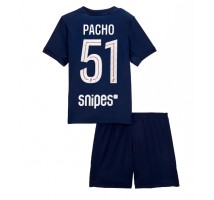 Paris Saint-Germain Willian Pacho #51 Koszulka Podstawowa dzieci 2025-26 Krótki Rękaw (+ krótkie spodenki)